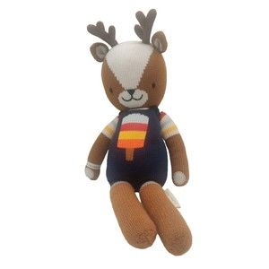Cuddle + Kind Scout the Deer Knit Plush Stuffed Animal Toy Handmade in Peru